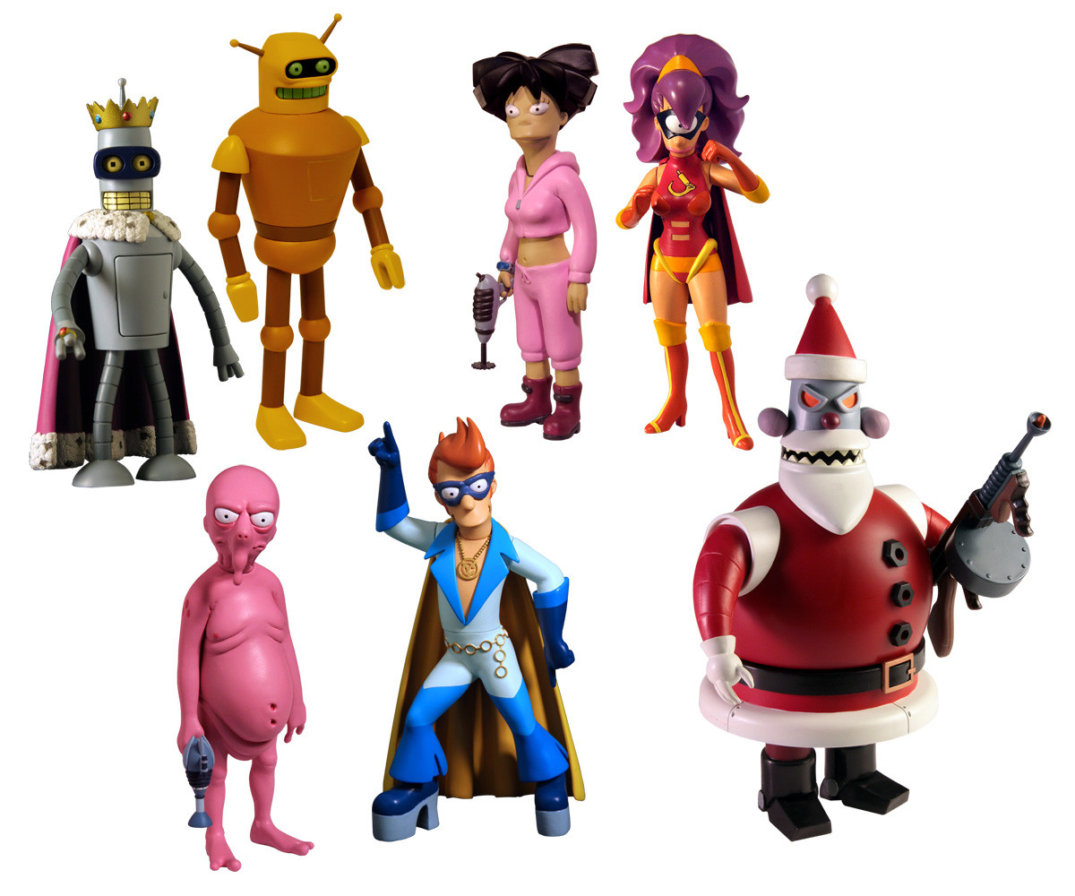 /futurama-robot-santa-build-a-bot-action-figure-set/ product image