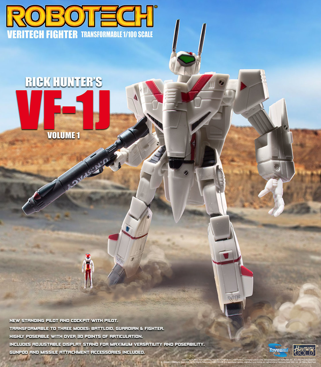 /robotech-vf-1-transformable-veritech-fighter-with-micronian-pilot-rick-hunter-volume-1/ product image