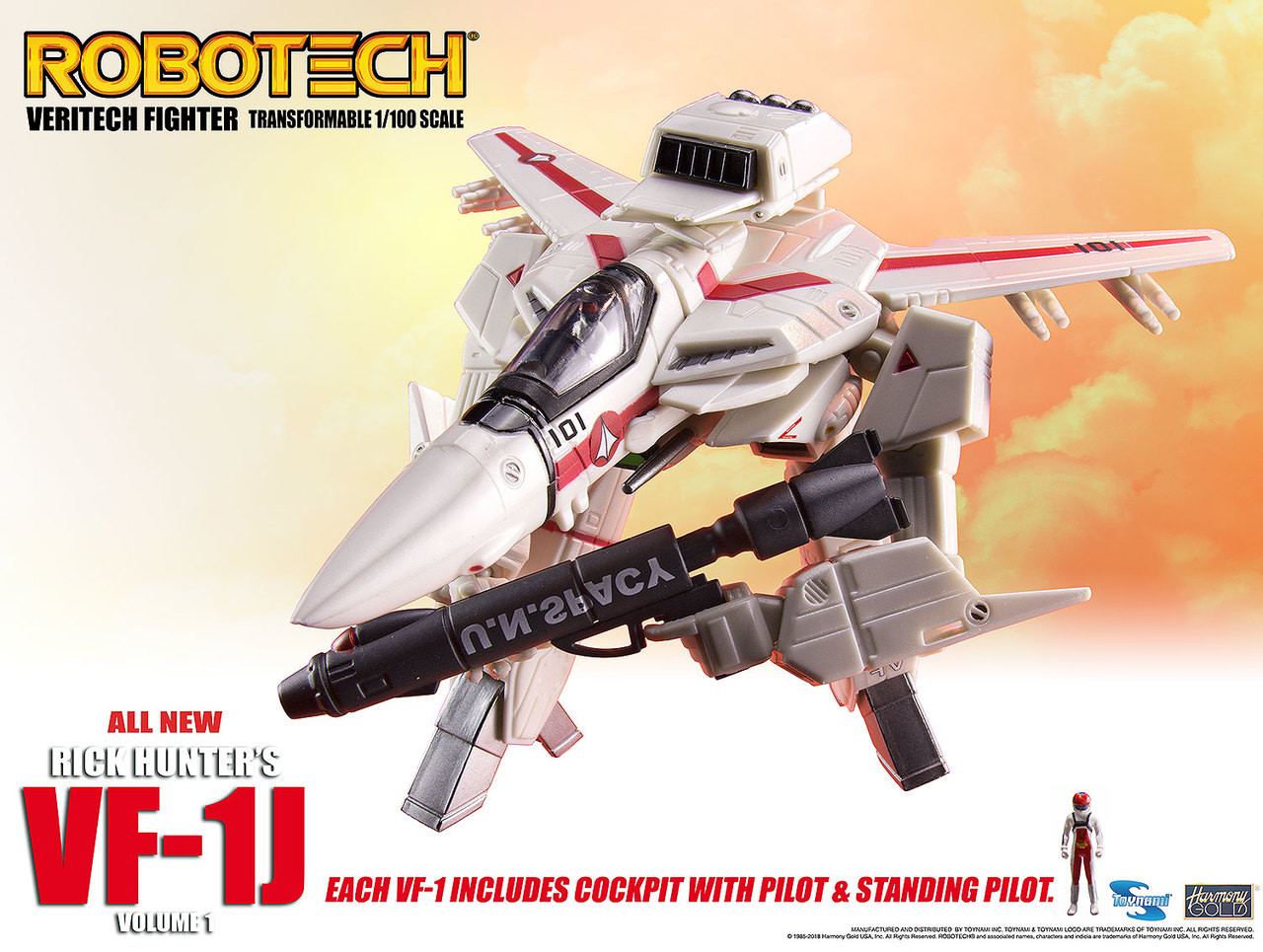 /robotech-vf-1-transformable-veritech-fighter-with-micronian-pilot-rick-hunter-volume-1/ product image