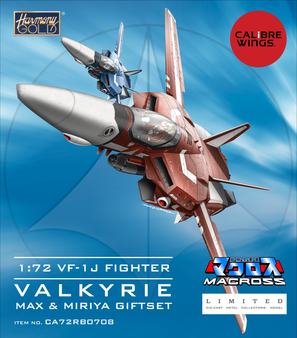 /macross-calibre-wings-max-miriya-1-72-vf-1j-fighter-valkyrie-gift-set/ product image