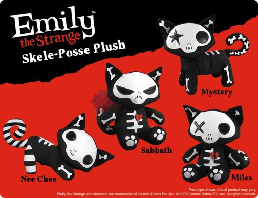 /emily-the-strange-8-deluxe-skele-posse-plush/ product image